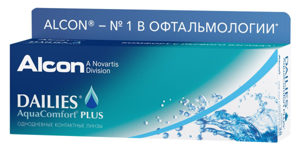Контактные линзы Dailies Aqua Comfort Plus, 30 pk Контактные линзы Dailies Aqua Comfort Plus, 30 pk