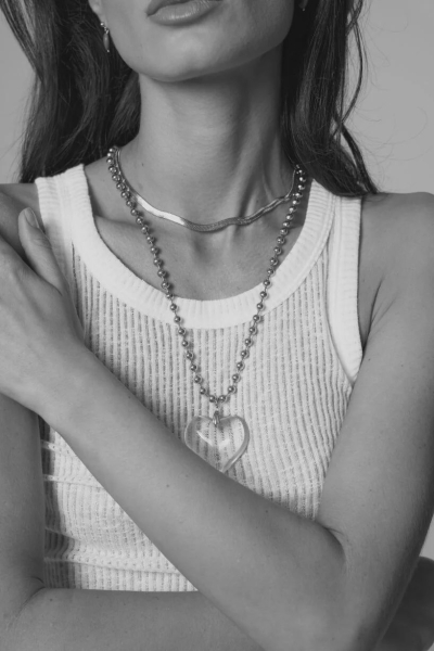 Цепь Polovina serdca серебро