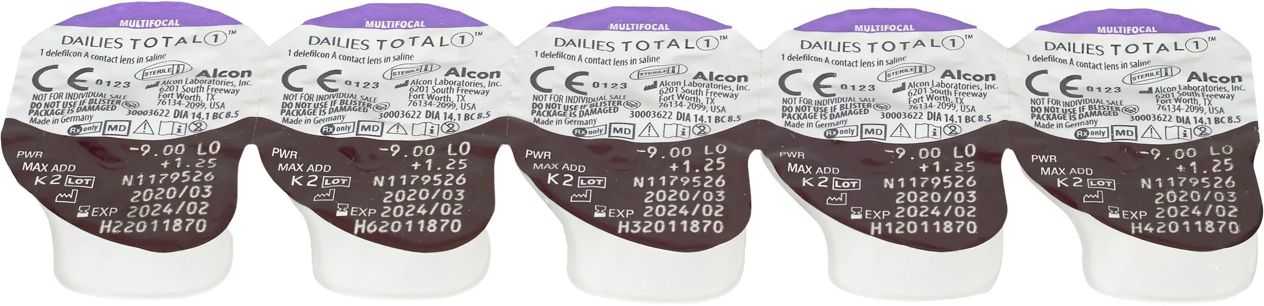 Контактные линзы Dailies Total 1 Multifocal, 30 pk