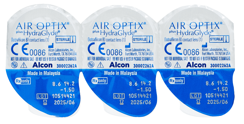 Контактные линзы Air Optix HydraGlyde, 3 pk