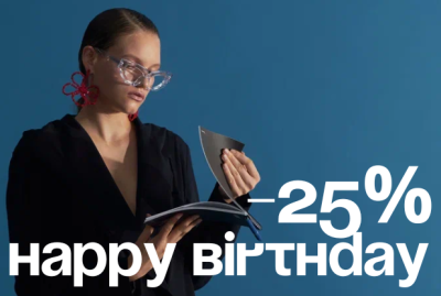 Скидка 25% в день рождения
