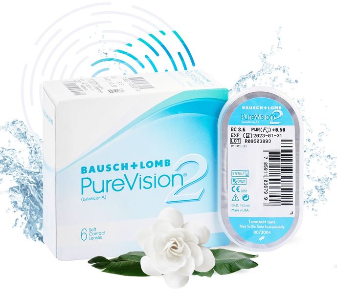 Контактные линзы Pure Vision 2HD, 6 pk